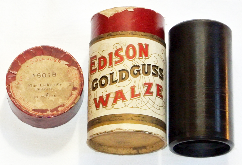 Edison Gusswalze Phonograph Lied Wachs