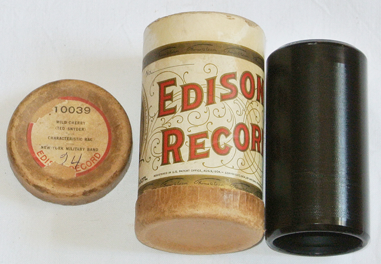 Edison Goldguss Walze Ragtime Orchester Phonograph Wachs